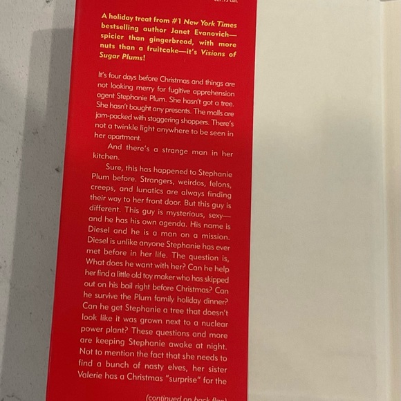 Janet Evanovich 1st Edition “Visons of Sugar Plums” Hardback Book Great - Picture 3 of 4